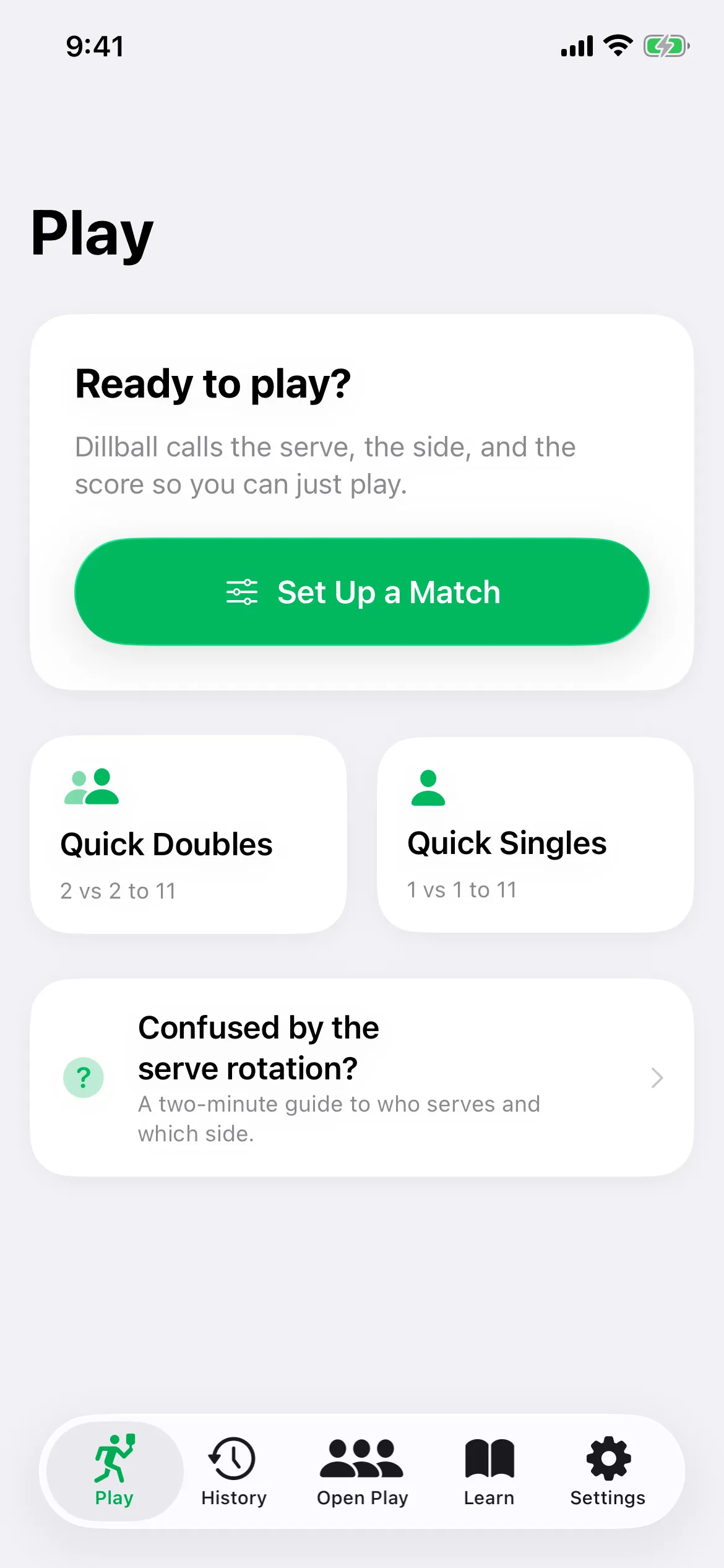 The Dillball Play tab